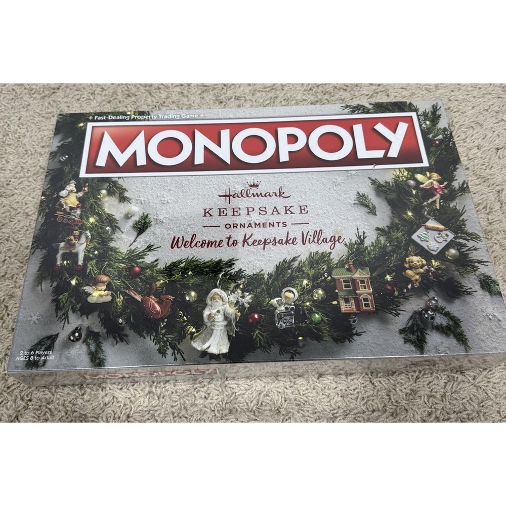 Hallmark Keepsake Ornaments Keepsake Village Monopoly Board Game USAopoly Hasbro